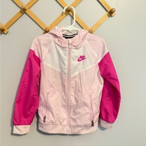 Nike Pink and White Mesh Jacket